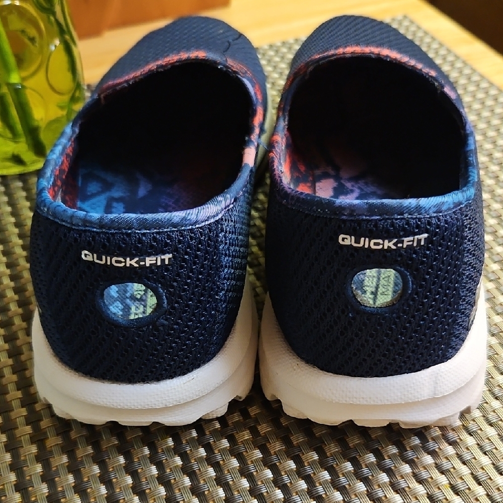 Skechers Goga Mat Navy Blue Slip-On Sneakers Womens Size 7 - Picture 4 of 7